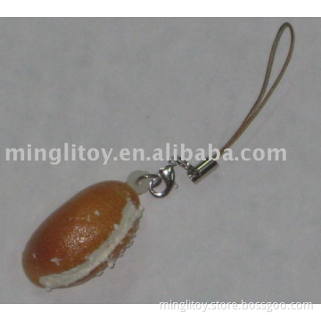 PU mini bread keychain